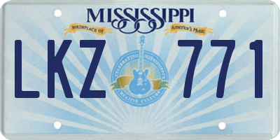 MS license plate LKZ771