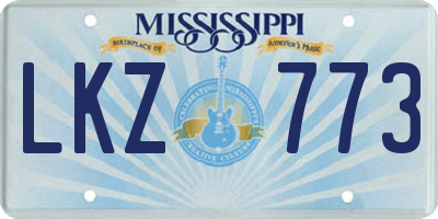MS license plate LKZ773