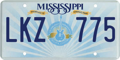 MS license plate LKZ775