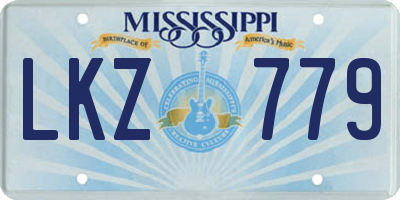 MS license plate LKZ779