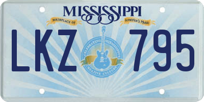 MS license plate LKZ795