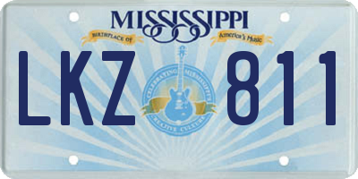 MS license plate LKZ811