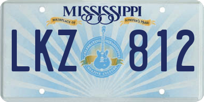 MS license plate LKZ812
