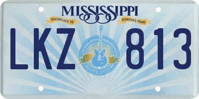 MS license plate LKZ813