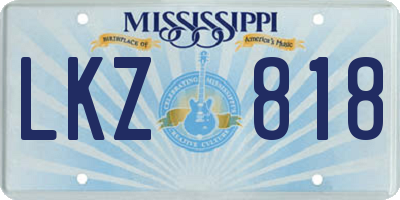 MS license plate LKZ818