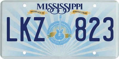 MS license plate LKZ823