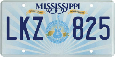 MS license plate LKZ825