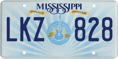 MS license plate LKZ828