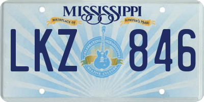 MS license plate LKZ846