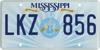 MS license plate LKZ856