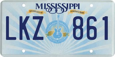 MS license plate LKZ861