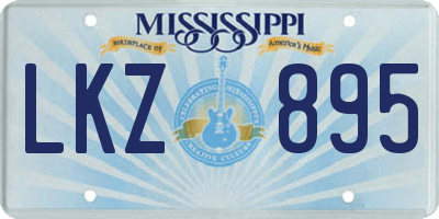 MS license plate LKZ895