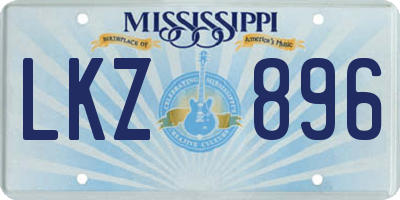 MS license plate LKZ896