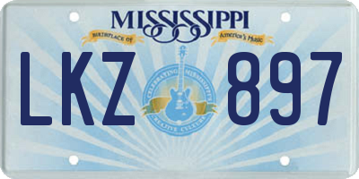 MS license plate LKZ897