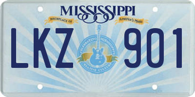 MS license plate LKZ901