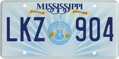 MS license plate LKZ904