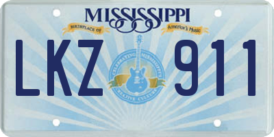 MS license plate LKZ911