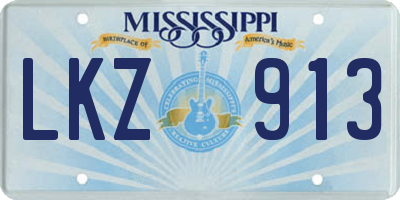 MS license plate LKZ913