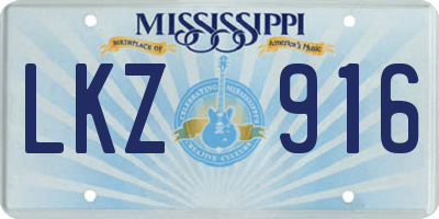 MS license plate LKZ916
