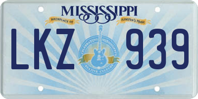 MS license plate LKZ939
