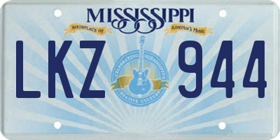 MS license plate LKZ944
