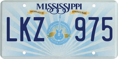 MS license plate LKZ975