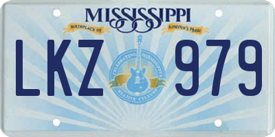 MS license plate LKZ979