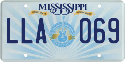 MS license plate LLA069