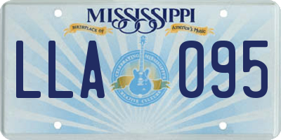 MS license plate LLA095