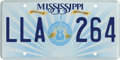 MS license plate LLA264