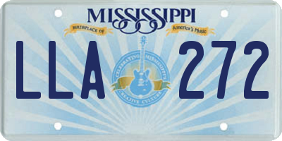 MS license plate LLA272