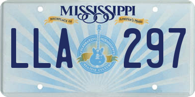 MS license plate LLA297