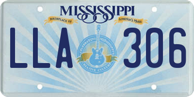 MS license plate LLA306