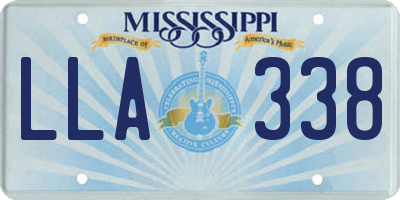 MS license plate LLA338