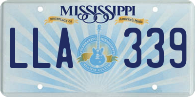 MS license plate LLA339