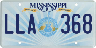 MS license plate LLA368