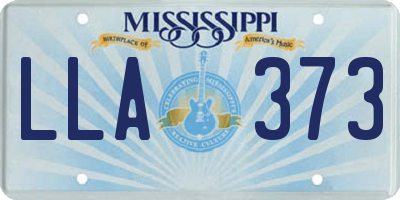 MS license plate LLA373