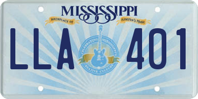 MS license plate LLA401