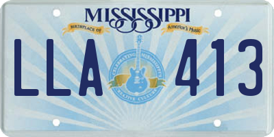 MS license plate LLA413