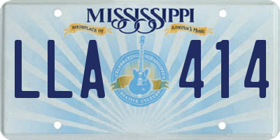 MS license plate LLA414