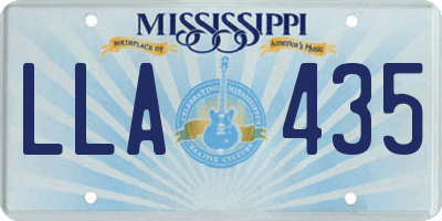 MS license plate LLA435