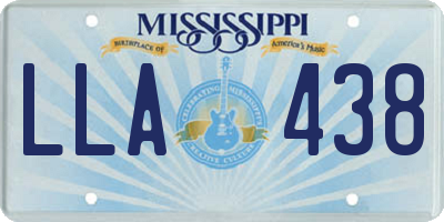 MS license plate LLA438