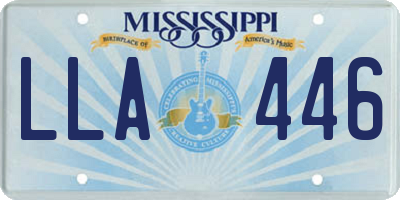 MS license plate LLA446