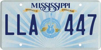 MS license plate LLA447