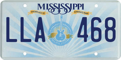 MS license plate LLA468