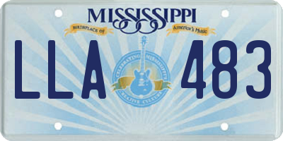 MS license plate LLA483