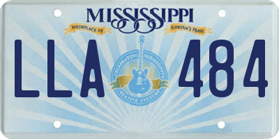 MS license plate LLA484