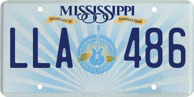 MS license plate LLA486