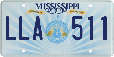 MS license plate LLA511