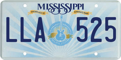 MS license plate LLA525